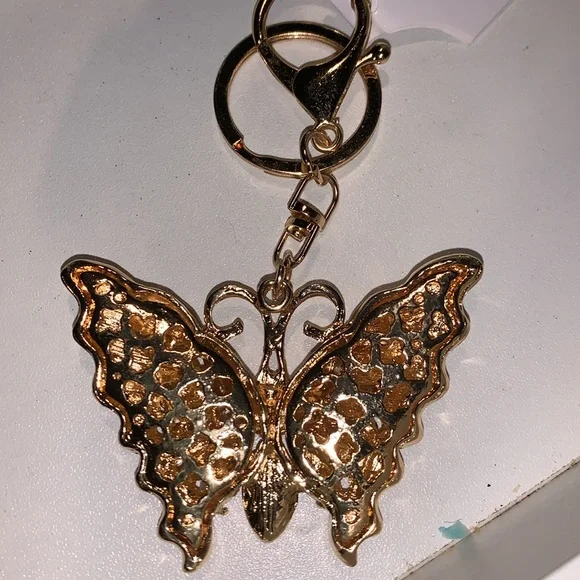 Oppalecent Butterfly purse/bag charm Keychain nwt - Picture 4 of 6